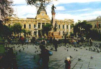 La Paz Plaza Murillo with good weather